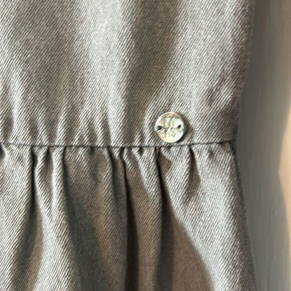 Ikks Gray Drop Waist Dress with Ruffle Accents - Size 14 Teens - Picture 7 of 14